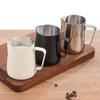 304 Stainless Steel Latte Art Pitcher with Internal Scale & Wood Handle