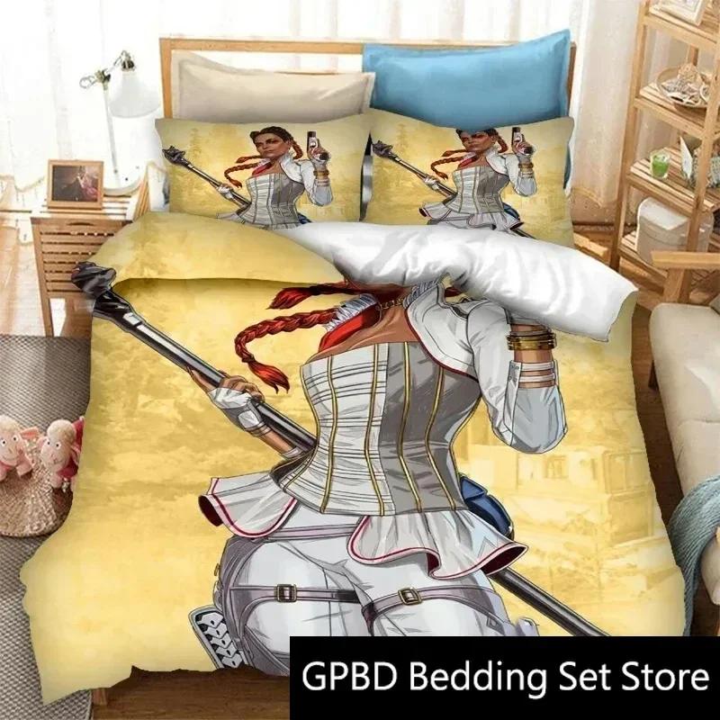 3D Print Apex Legends Game Bedding Set Double Twin King Duvet Cover Comforter Pillowcase Boys Girls Adults Bedroom
