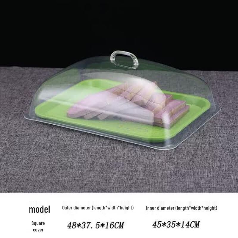 Transparent Rectangular Plastic Food Cover
