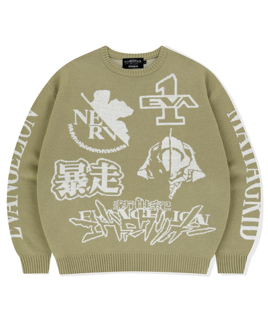MAHAGRID Test Type Knit Sweater Beige(Mg2Efmk607B)