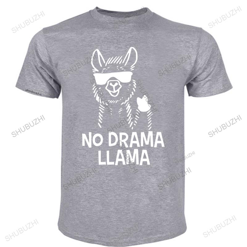 No Drama Llama Funny Unisexs TShirt Harajuku Tee Shirt Fashion TeeShirt Unisex Cotton Brand Short Sleeve Male Round Neck Teeshirts