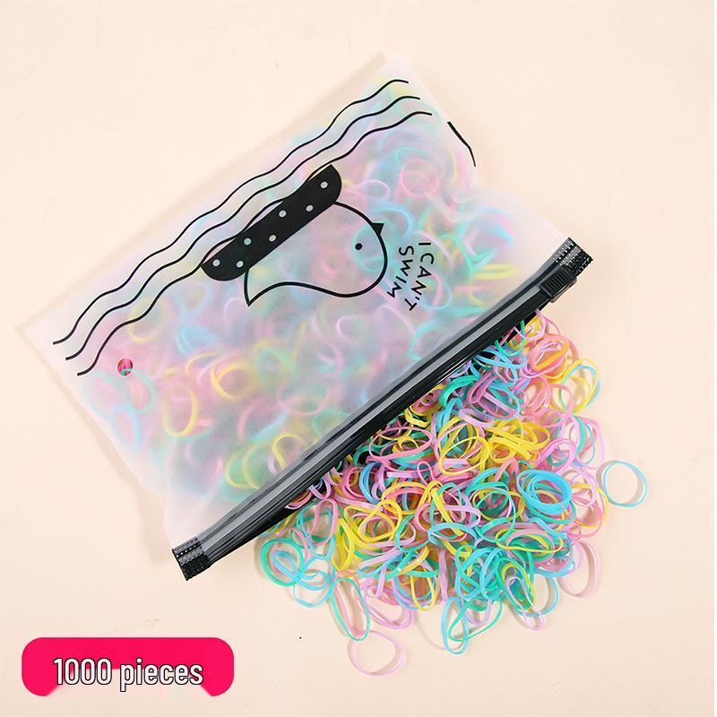 Durable Black Elastic Hair Ties for Women - High Elasticity, Thickened Rubber Bands for Secure Hair Styling
