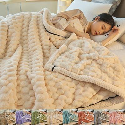 Coperta in velluto tartarugato dorato double-face, coperta in peluche ispessita per pisolino, coperta per divano stagione autunnale e invernale