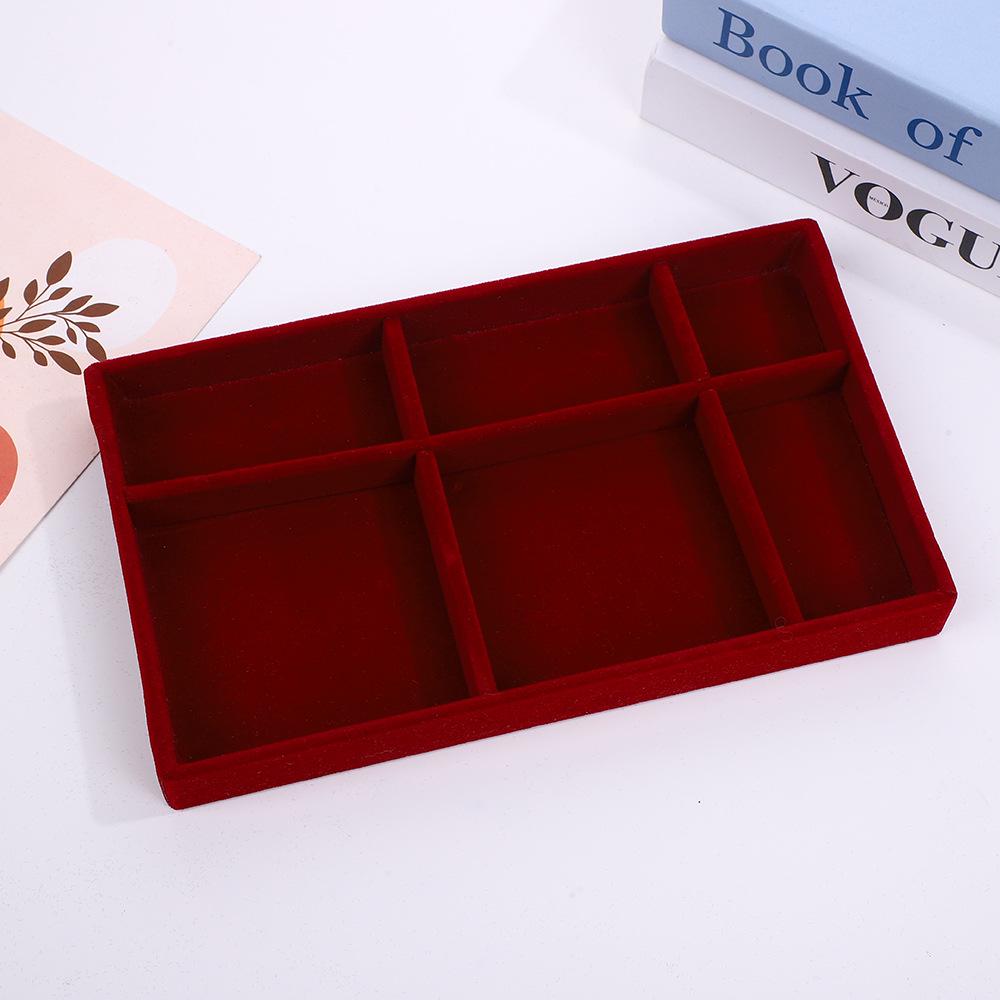 Velvet Jewelry Box – Ring and Earring Tray with Bracelet Compartment