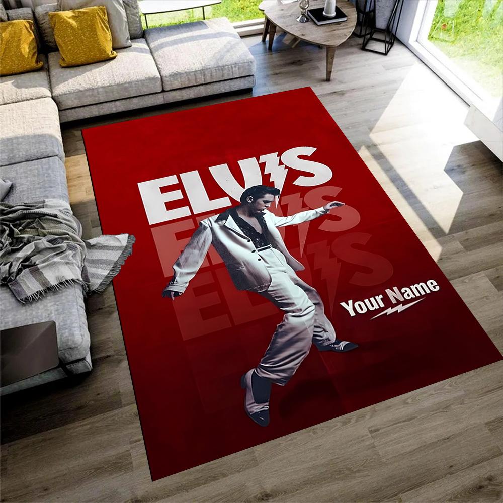 Elvis Presley Personalized Text Floor Mat Design for Dormitory Balcony Decorate room Dining Room Antislip Carpet Office home decor