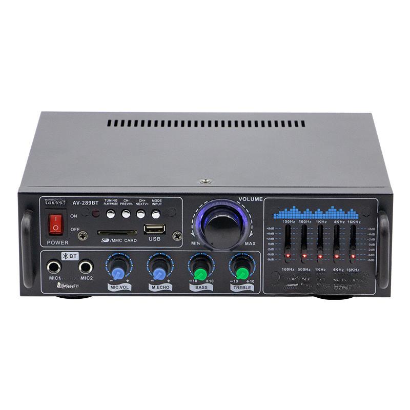 5.3*19.6*7.5cm High Power Bluetooth Stereo Amplifier Household Theater Karaoke Audio Amplifier Public Broadcasting System