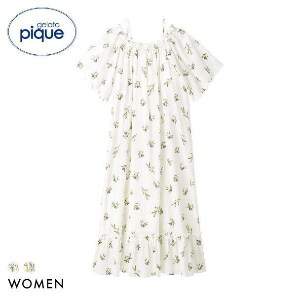 gelato pique women s fruit small flower pattern cup-in 2way dress with cup gelato pique pajamas room wear gelato pique