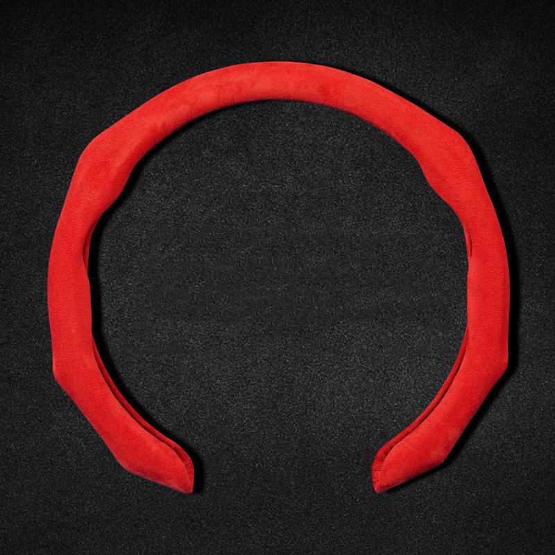 5D Premium Sports Suede Car Steering Wheel Cover Breathable Universal Non-slip 15inch/38cm New Styling Booster Covers Auto Parts