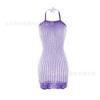 Sexy Neck Lingerie Women's Hollowed-out Tight Mesh, Burst Breasts, Perspective Hip Skirt, Uniform Temptation