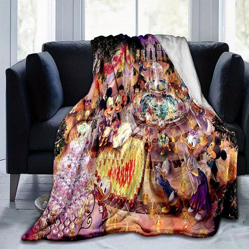 Mickey & Minnie Blanket Soft, Warm Flannel Throw for Couch, Bed, Travel, Camping | All-Season Cozy Nap Blanket Christmas Décor