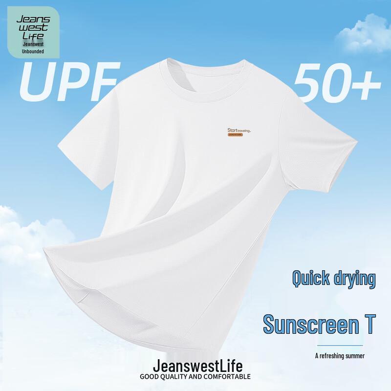JEANSWEST LIFE Men s UPF50+ Quick-Dry Sport T-Shirt M