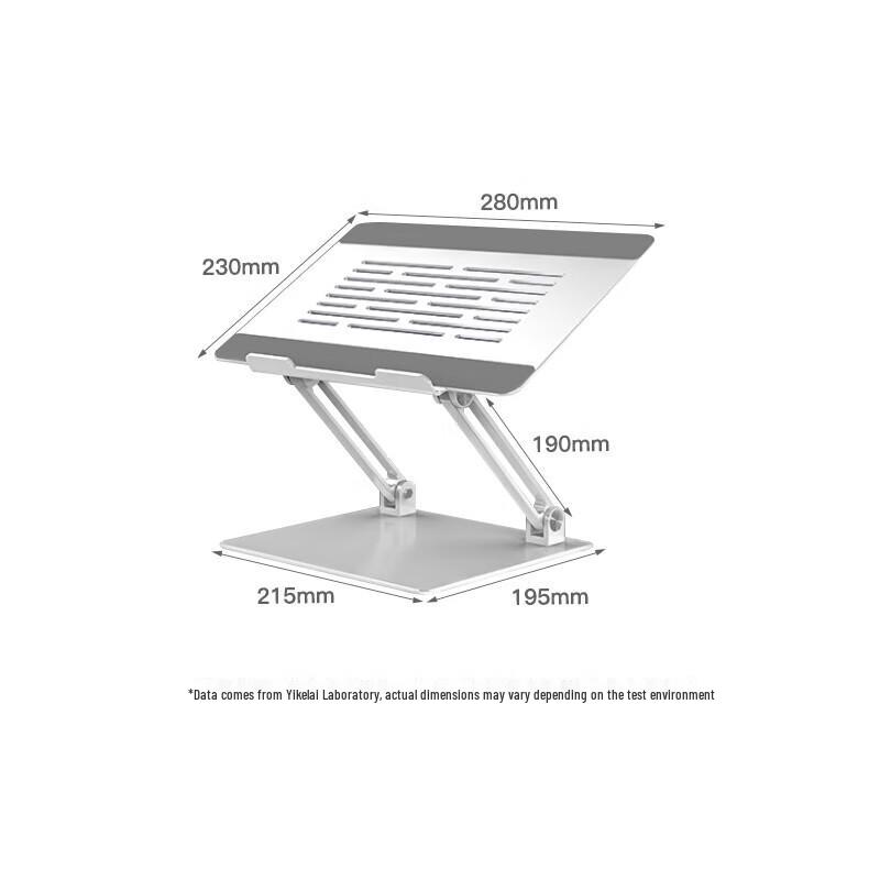 IKELAI Aluminum Laptop Dual Arm Desk Clamp Stand