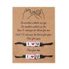 2pcs/set Charm Couple Friendship Bracelet Love Heart Daisy Volcanic Stone Bead Bangles Bracelet For Women Men Lucky Wish Jewelry