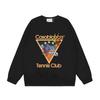 Casa spring and summer fantasy door starry sky castle casa letter long sleeve crew neck sweater couple T-shirt men and women couples