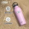 500ML Handle Vacuum Flasks Insulated Durable Leak-Proof for Outdoor Sports Matte Finish Carry Portable Water Bottle Cup with Eye Sticker