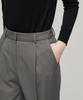 MUSINSA STANDARD WOMAN Women'S Heavyweight Fleece-Lined Loose Tapered Hidden Elastic Waist Slacks [Warm Gray]