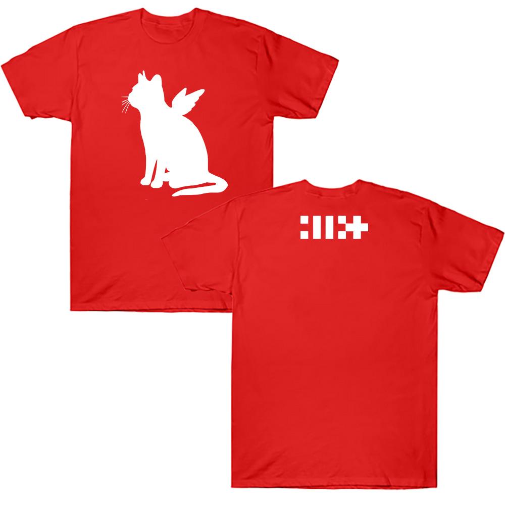 

Футболка ILLIT Kpop дівочого гурту ILLIT Bomb The Album Принт кота-ангела Одяг Корейський стиль Бавовна Жіноча Чоловіча Футболка Повсякденна Футболка Y2K S