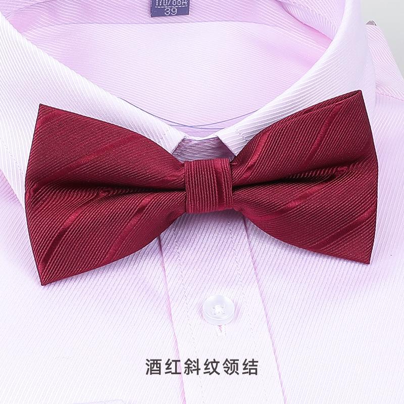 Bow Tie Wedding Male, Korean Groom Wedding Best Man Men British Bow Tie Burgundy Bow Red Bow Tie