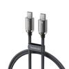 Tuqi PD100W Fast Charging Aluminum Alloy Dual Type-C Braided Data Cable for Huawei, Apple, and other 15 Mobile Phones.