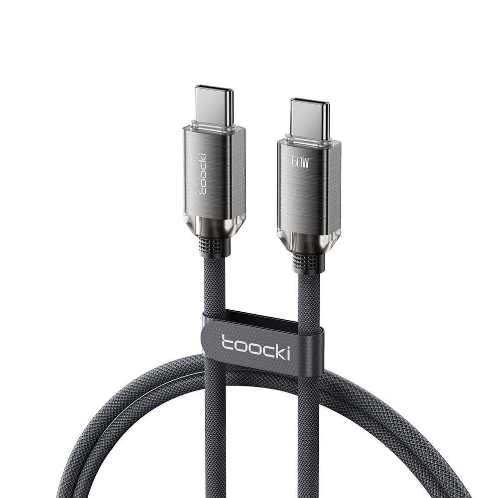 Tuqi PD100W Fast Charging Aluminum Alloy Dual Type-C Braided Data Cable for Huawei, Apple, and other 15 Mobile Phones.
