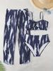 2025 Mesh-Bikini-Set in Übergröße mit geteilter langer Hose