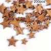Mixed Size Wooden Star-Shaped Decorations for DIY Crafts, Perfect for Wedding And Home Decor, As Well As Party Accessories