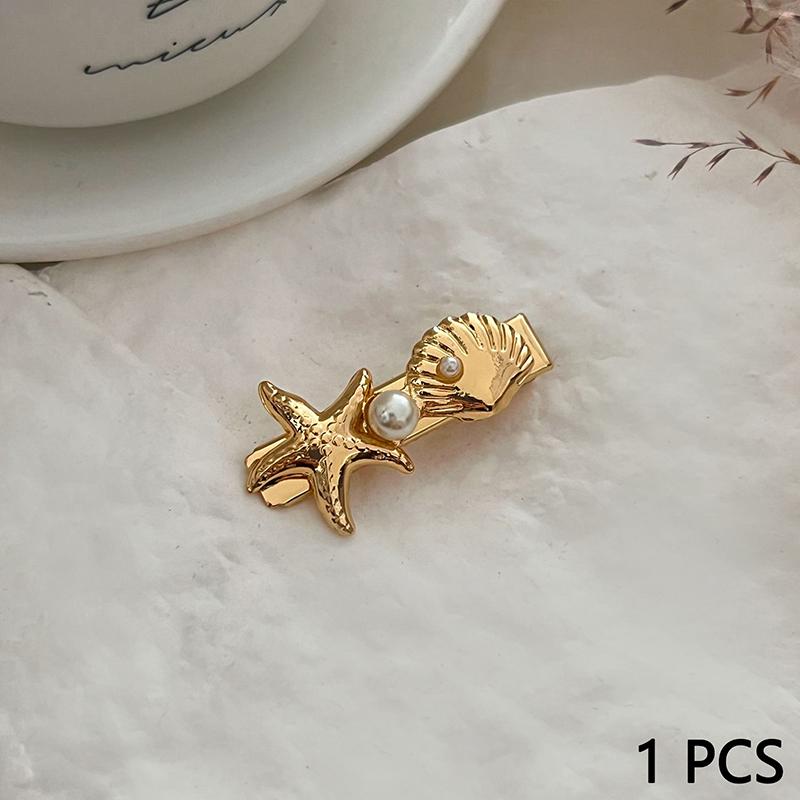 1/2Pcs Starfish Shell Conch Metal Hair Claw Clips For Women Hair Accessories Marine Style Headpiece Fancy Jewelry Gifts