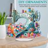 1Set Acrylic Special Shape Flower Sewing Machine Rhinestones Desktop Ornaments Diamond Painting Desktop Decors for Home Office