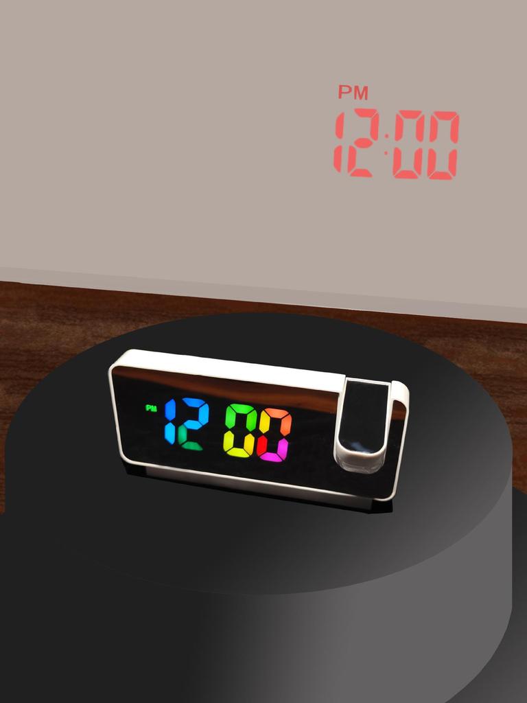 Multifunctional Creative Silent Alarm Clock with Color Screen Projection - Student Edition
