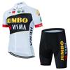 Jumbo Visma Cycling Jersey Set Short Sleeve Mens Breathable Quick Dry Mountain Road Bike Apparel