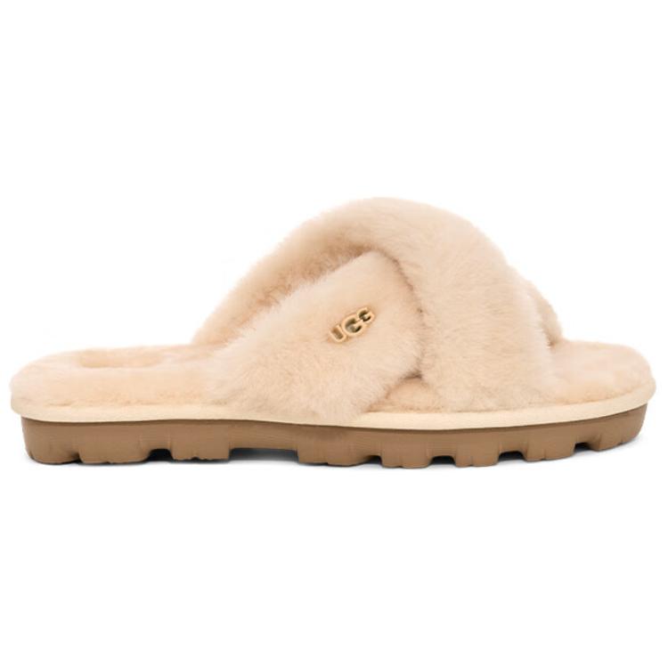 UGG Fluff Fashionable Minimalist Comfortable Slip-On Sandals Women Sandals Beige 1107955-NAT