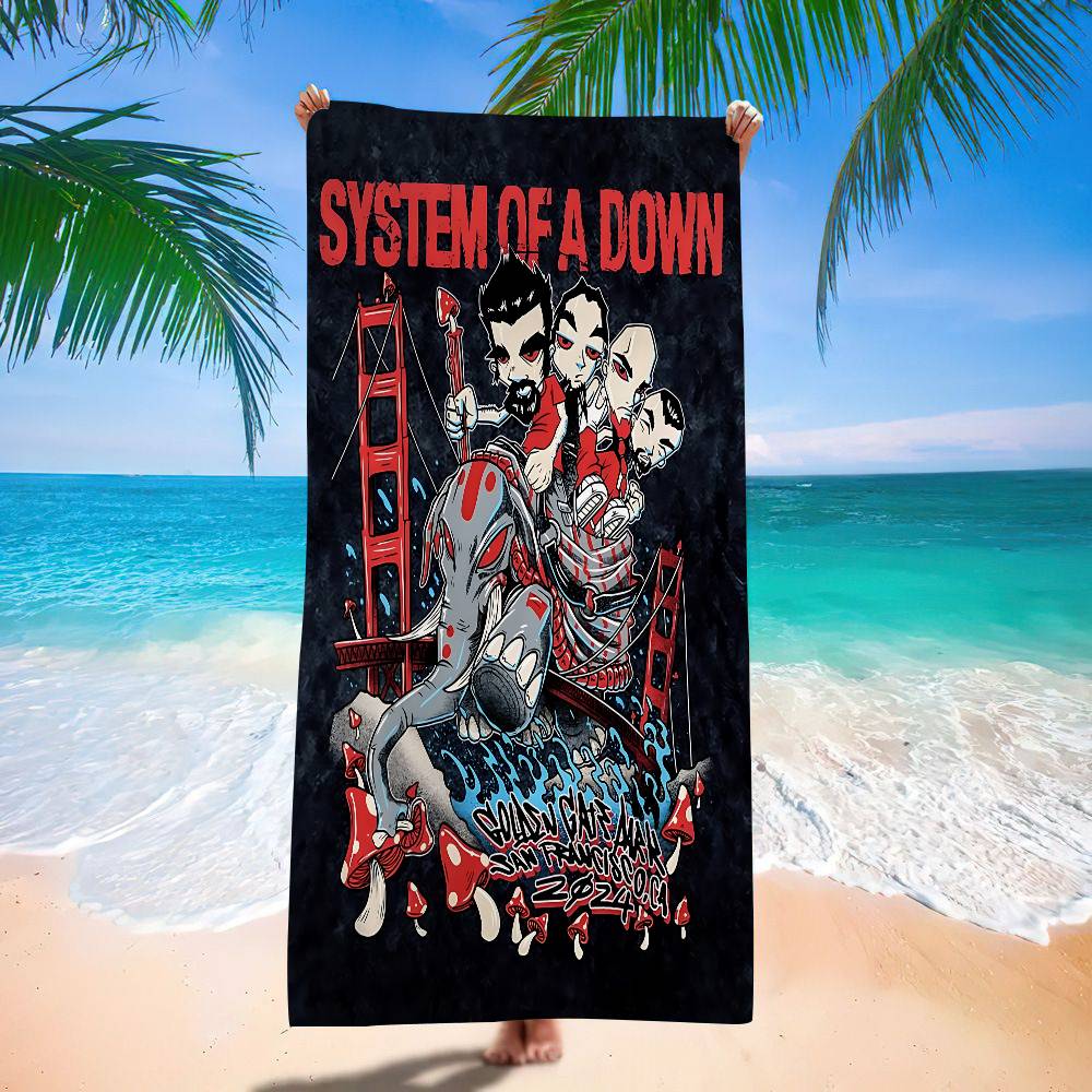 Band S-Systems of A Down Microfiber Beach Towel Absorbent Quick dry Soft Yoga Swimming Resort Mountain Climbing Towel
