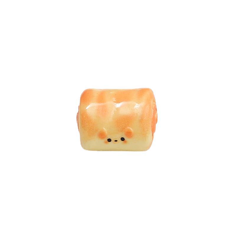 Resin DIY Cartoon Hairpin & Shoe Charm: Cute Dog Bread Roll Jewelry Decor.