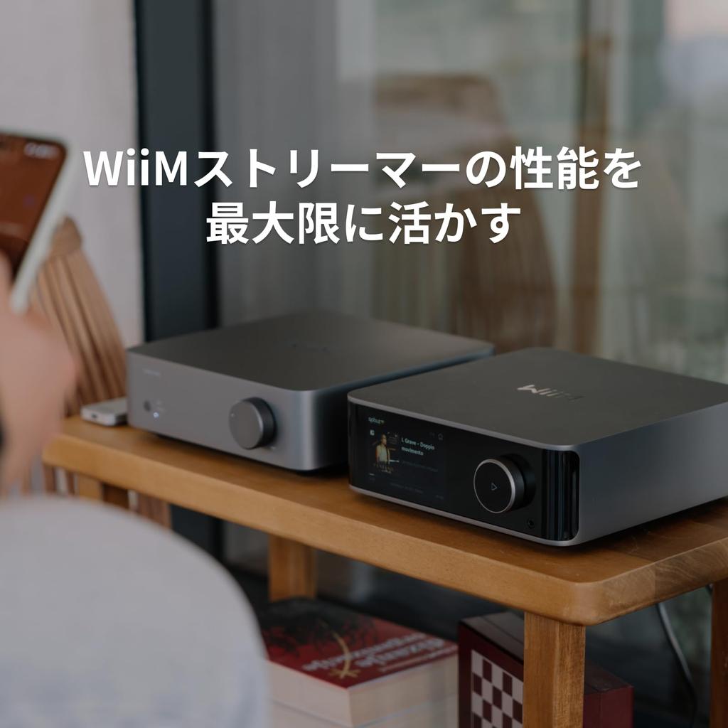 WiiM Vibelink Amp 100W Power Amplifier ESS 9039Q2M DAC TI TPA3255 Compatible with WiiM Digital Inputs Space Gray [Direct Import] & Mini/Pro/Pro