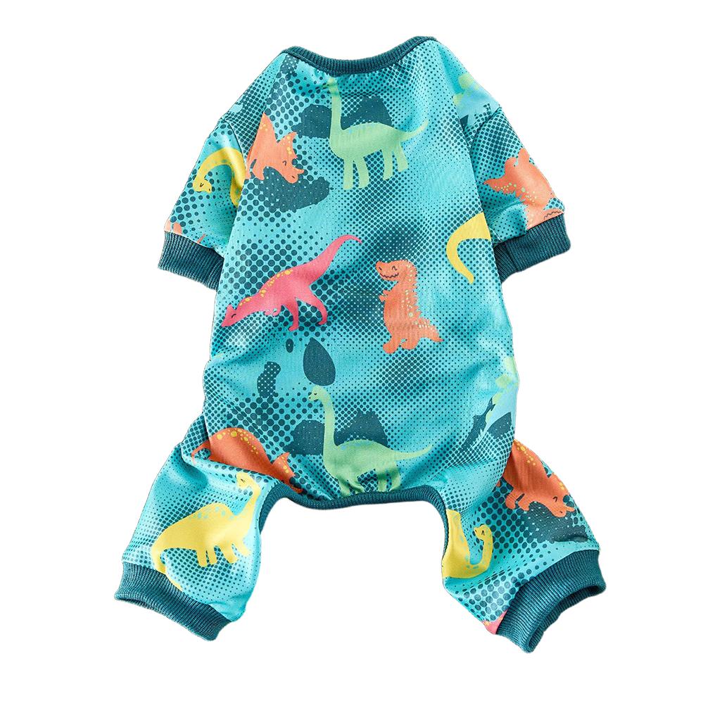 Soft Cotton Dog Pajamas Onesie for Small Medium Dogs - Polyester, Cozy, Wrinkle-Resistant Four-Legged Pet Apparel