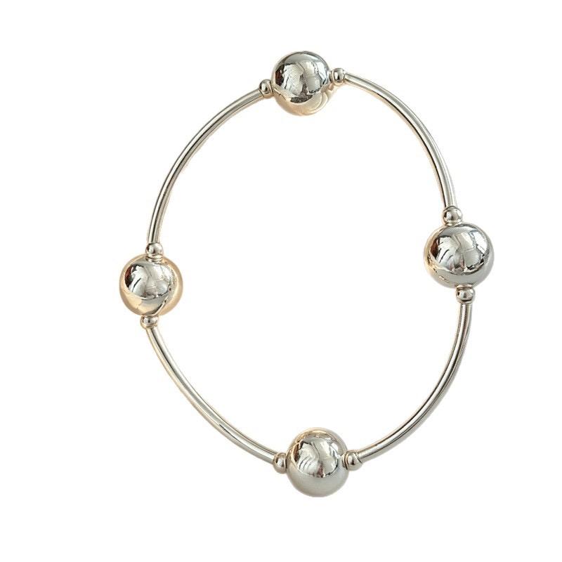 Xiaomi 100% Solid 925 Sterling Silver Metal Bracelet for Women Vintage Handmade Simple Retro Ball Bracelet Birthday Gift Party