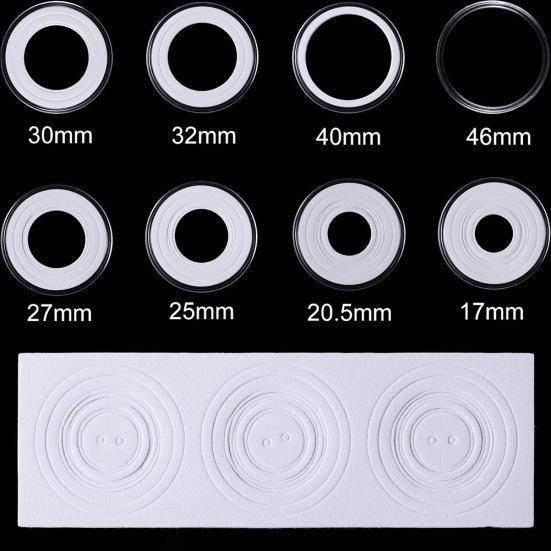 46mm Coin Protective Case Capsules Organizer Storage Box with Adjustable Pad