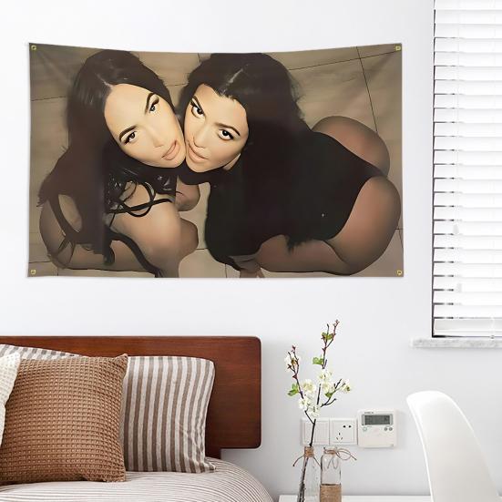 Home Garden Decorative Flag Outdoor Hanging Flag with Brass Grommets Yard Banner Decoration for Garage Bedroom