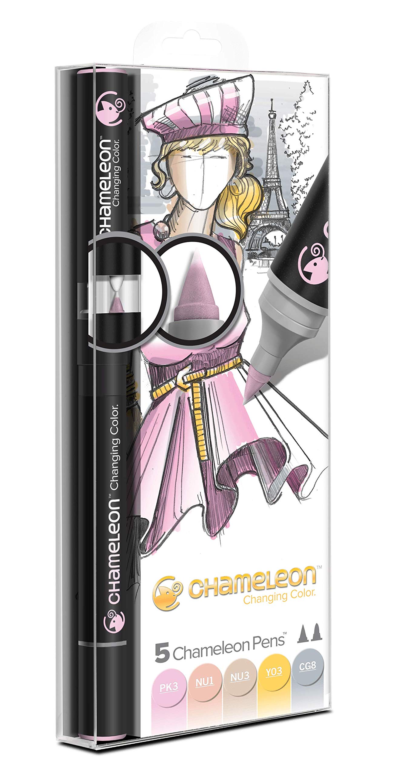 

Chameleon Pen Gradient Pastel Tones Set Illustrations and Authentic Markers, 5-Piece (For Comics) - [Used]