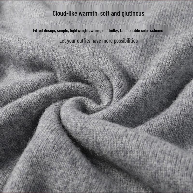 Snowflying Women's Pure Wool Half-High Collar Sweater