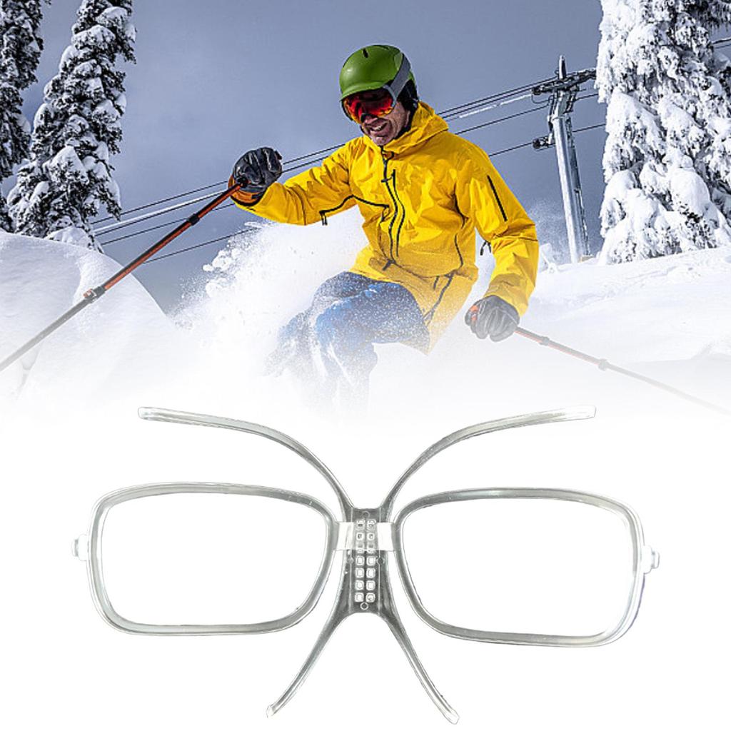 Ski Goggle Lens Insert Adjustable Ski and Snowboard Goggle Insert Adapter Flexible Bendable Inner Frame for Glasses Wearers