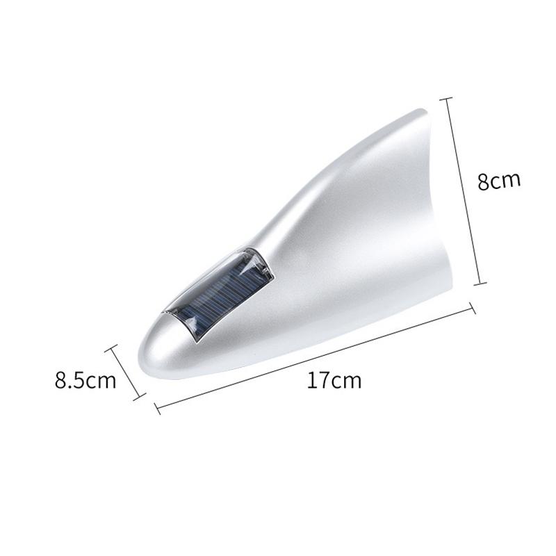 Universal Shark Fin Antenna Light for Cars Solar LED Anti-Collision Warning Lights Exterior Accessory for Automobile Modeling