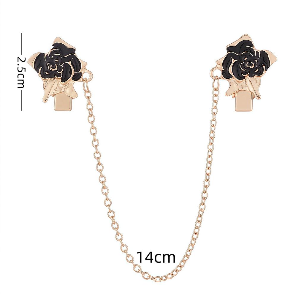 High Quality Rhinestone Flower Brooch Korean Tassel Chain Suit Collar Pins Corsage Fashion Wedding Party Jewelry Accessory