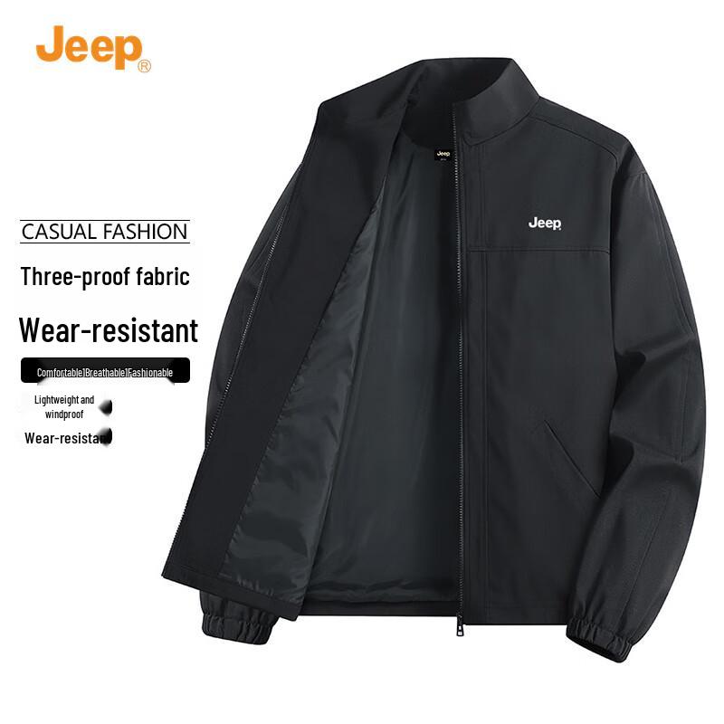JEEP Men's Casual Stand Collar Jacket