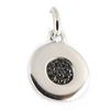 Les Trésors De Lily [L0707] - Silver Pendant 'Scarlett' Black White