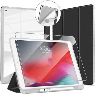 Coque + Verre Trempé - BOOLING - pour iPad Air 3 / Pro 10,5 - Protection Renforcée - Porte-Stylet - Noir