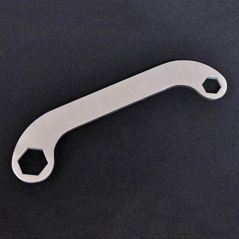 10mm 15mm Caliber Hex Wrench Bike Repair Wrenches Titanium Alloy Hand Tool Length 5.08in Straight / Curved