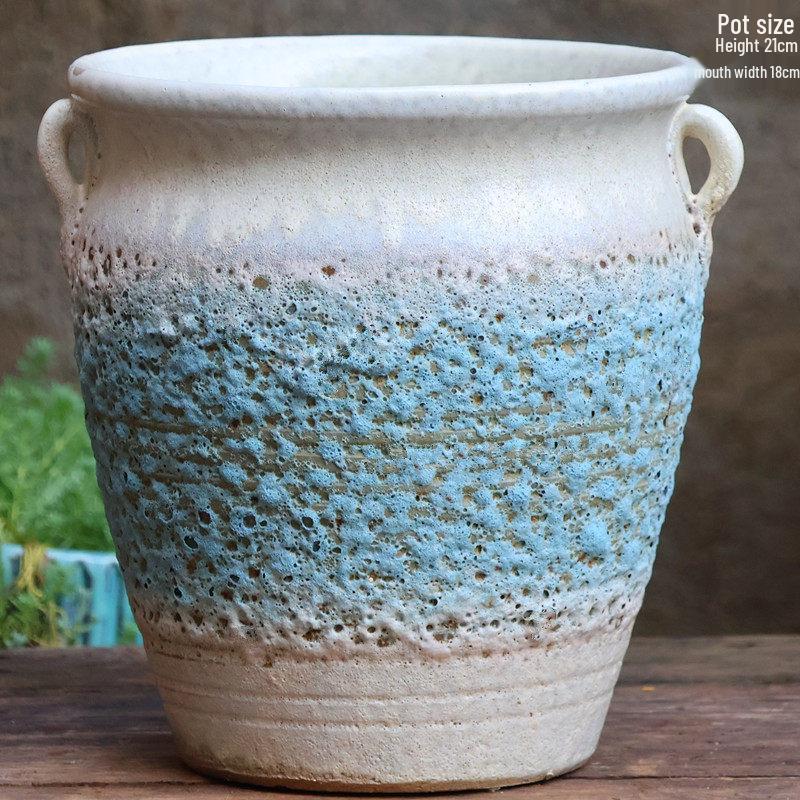 Sonderangebot: Retro Terrakotta Hoher Blumentopf für Sukkulenten oder Rettich