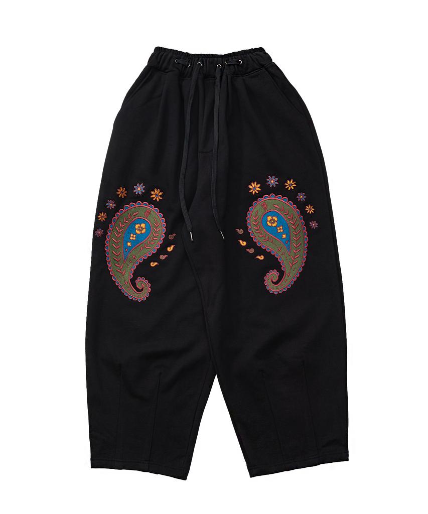 A Nothing Paisley Emb. H-T Sweat Pants (Black)