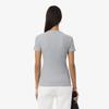[lacoste] Women's Slim Fit Ribbed Short-Sleeve T-Shirt TF5538-56GCCA